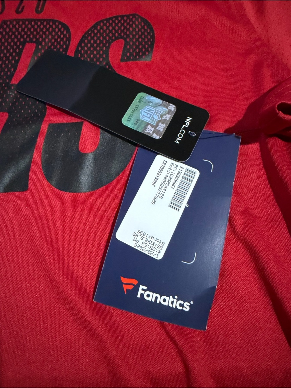 Fanatics San Francisco 49ers Red Short-Sleeve Tee with Black Accents - Picture 5 of 8